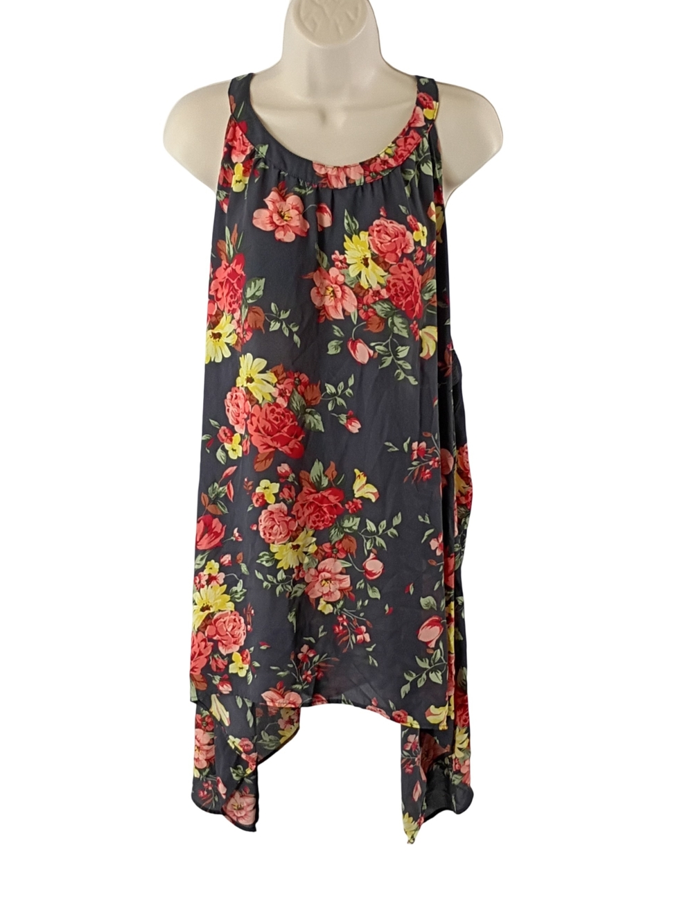 torrid Black Floral  Tank Tunic